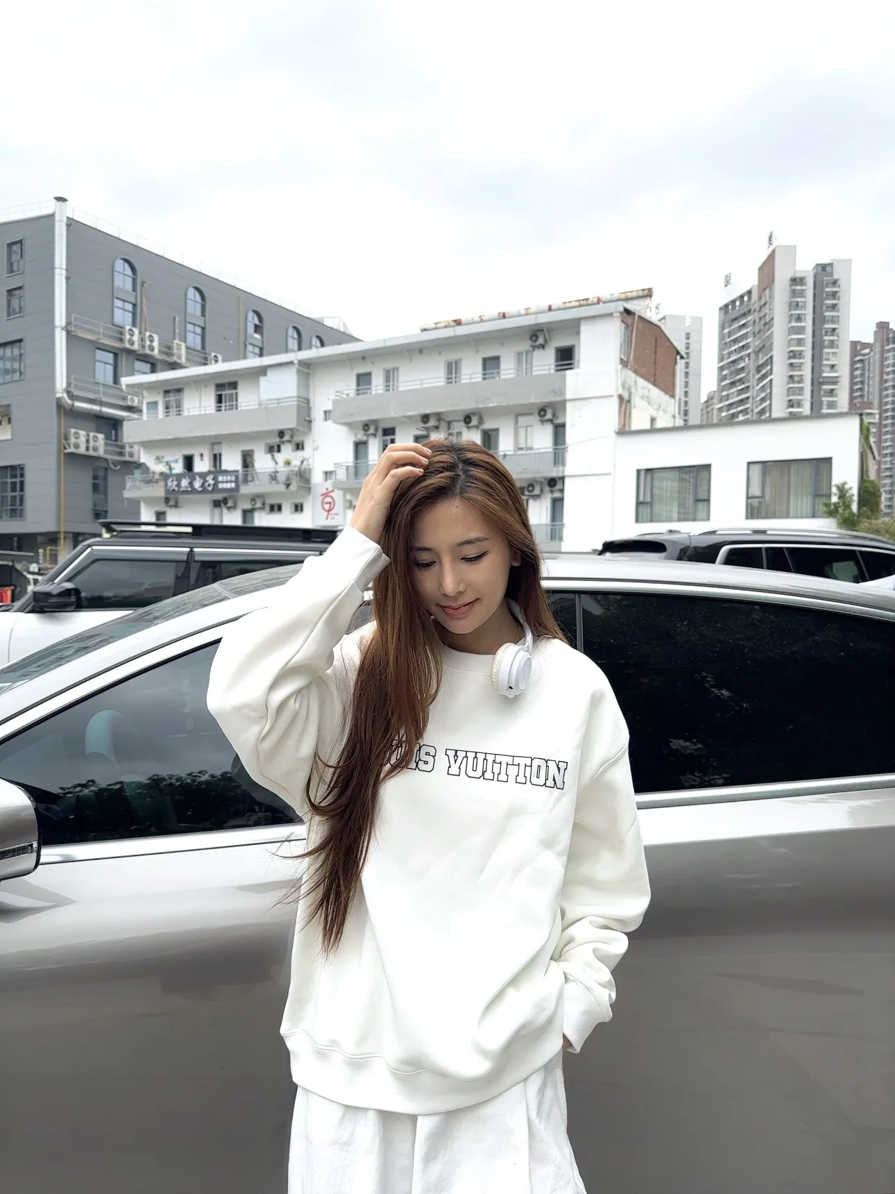 Louis Vuitton/Louis Vuitton 25Fw cuff 1878 round neck sweatshirt
